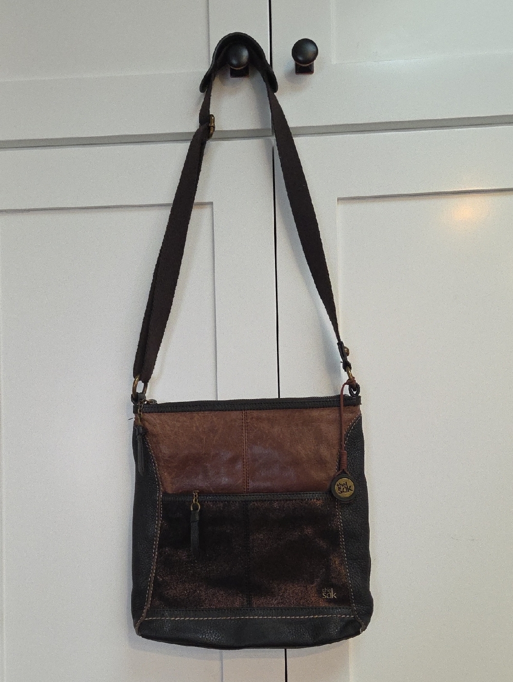 The Sak Iris Crossbodybag Brown Leather Metallic